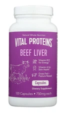 Vital Proteins, Beef Liver 120 Caps - Energy & Skin Support - Best by 03/2026