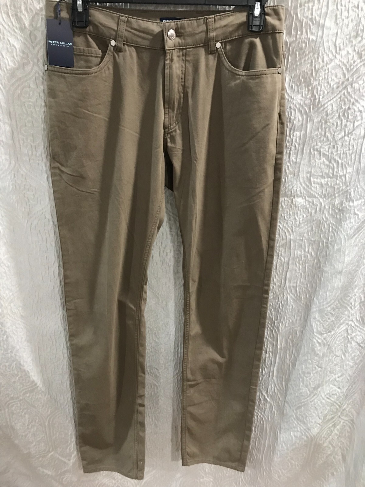 Peter Millar Crown Crafted Men's Size 34xL33 Delvin Five-Pocket Pants $245 NWT