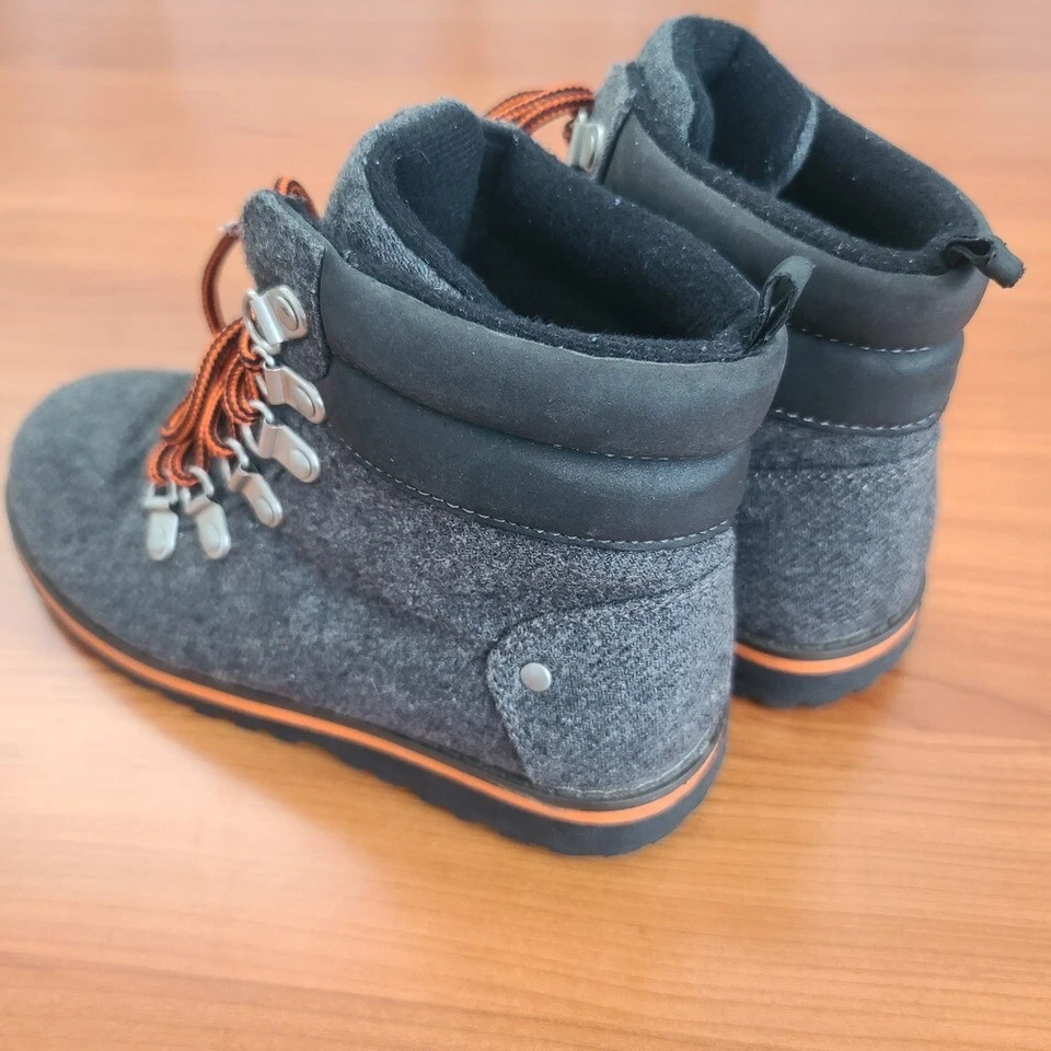 Old Navy молодежи мальчиков ботинки - темно серый на шнуровке туфли размер 3 - Изображение 2 из 4