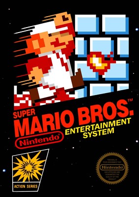 Original Super Mario Bros Nintendo NES Video Game Cover Reprint - Main Image
