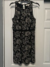 loft black floral dress