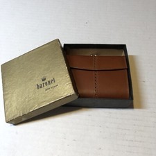 VTG BARONET Fifth Avenue COWHIDE WOMENS BROWN WALLET COIN PURSE With Box PSY