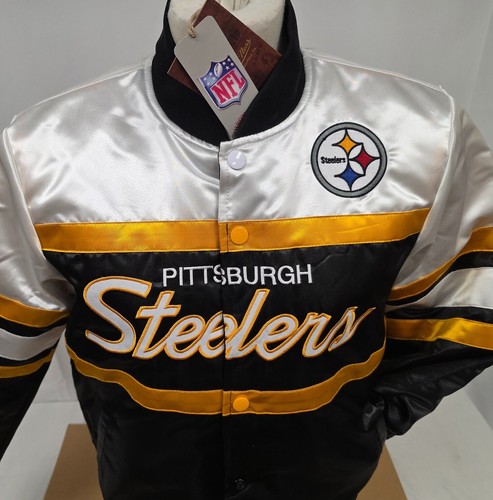 Brand New Mitchell&Ness NFL Pittsburgh Steelers Youth Satin Jacket, M - 10/12 - Picture 2 of 7