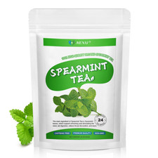 Spearmint Herbal Tea   24 Bags   Dried Mentha Spicata Leaves   Caffeine-Free