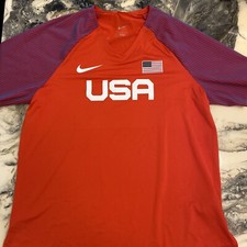Nike USA Pro Elite Shirt Track Field Olympics Made In USA (AO8743-602) Men's-M