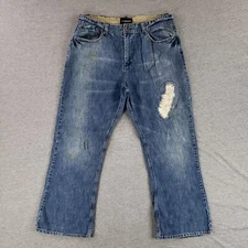 Vintage No Boundaries 36x30 Bootcut Jeans Retro Distressed Y2K Broken In