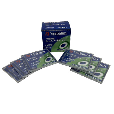 Verbatim CD-RW 8-12x Hi-Speed 700MB 6er Pack VM31480 Vintage Neu & Versiegelt