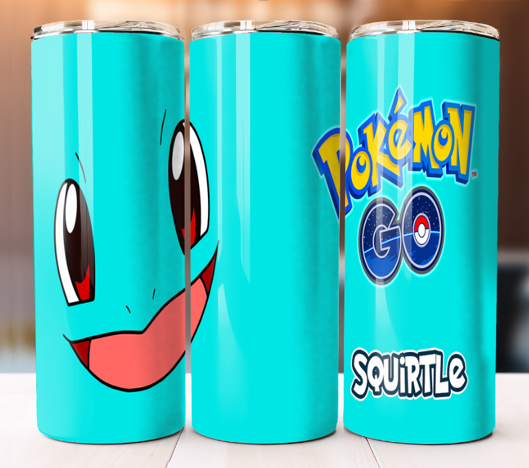 Squirtle Pokemon Go Character Anime  Tumbler 20oz Cup Mug Stainless Steel
