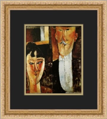 Amedeo Modigliani Bride and Groom Custom Framed Print