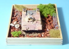 RK Modelle Diorama mit russischem Panzer Militär,1:87 NVA,UdSSR 1:87 H0 sehr gut