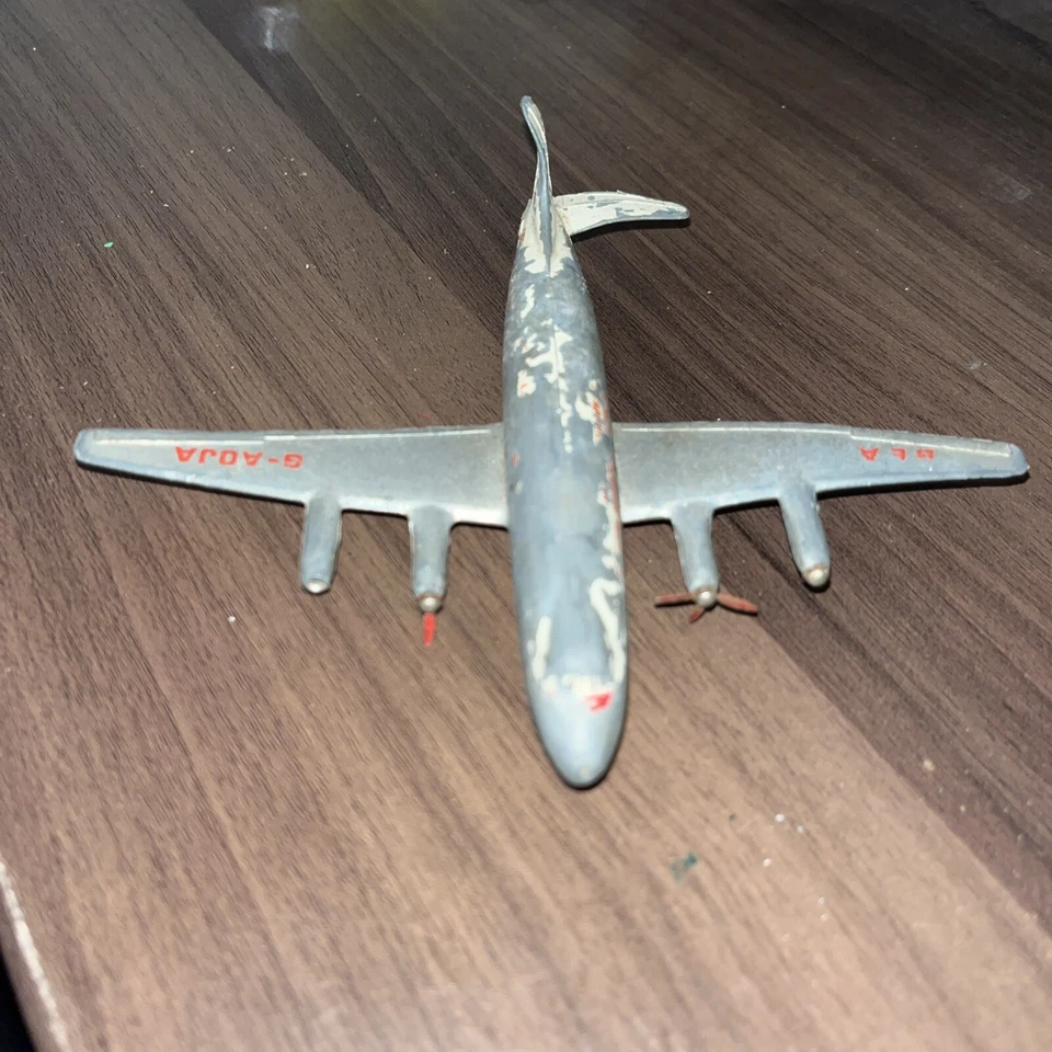 Avión de pasajeros vintage fundido a presión Dinky Toys #708 Bea Vickers Viscount 800 #161 Foto 2 de 4