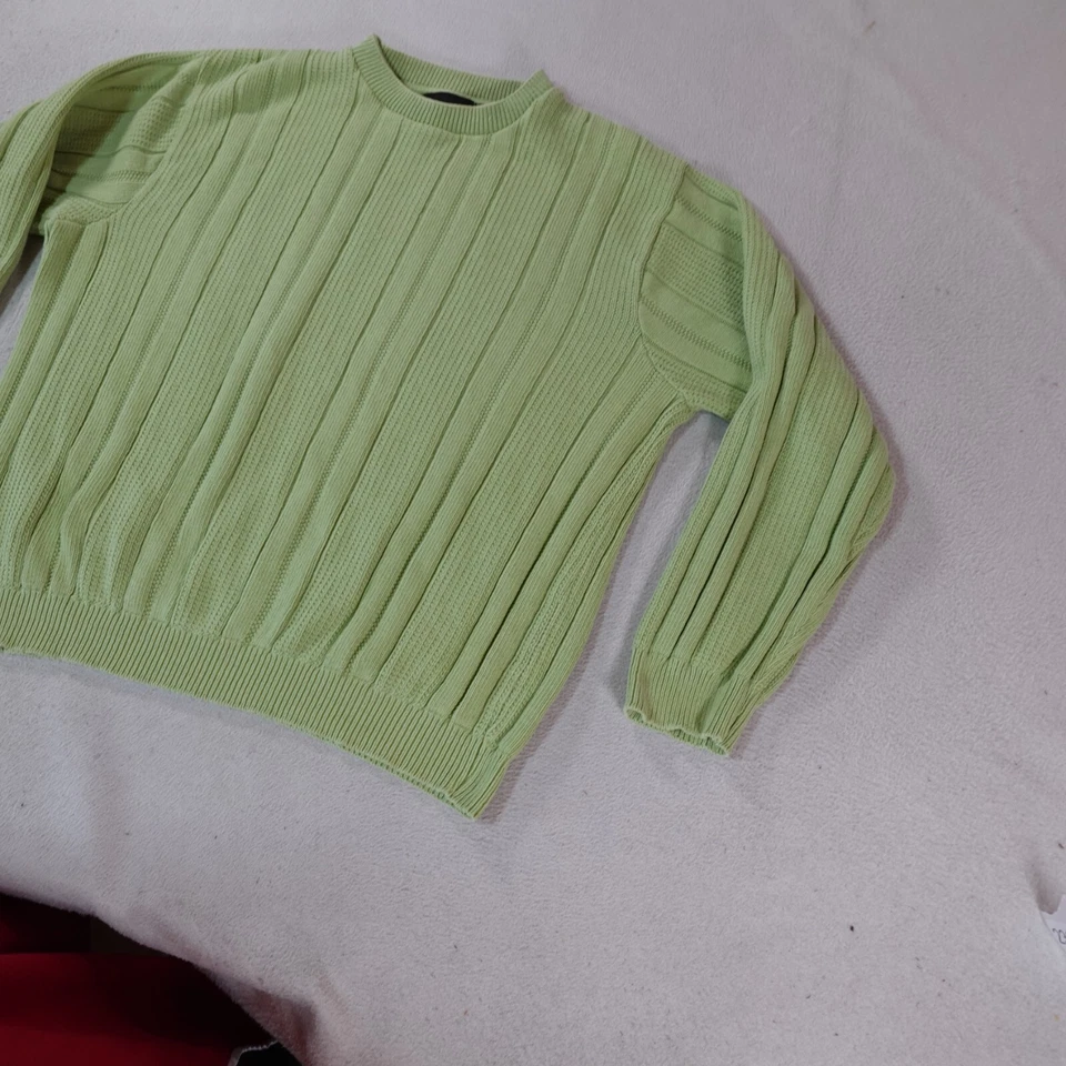 Suéter Vintage Bill Blass Mujer Verde Pescador Grueso Tejido Pullover Abuela Foto 2 de 4