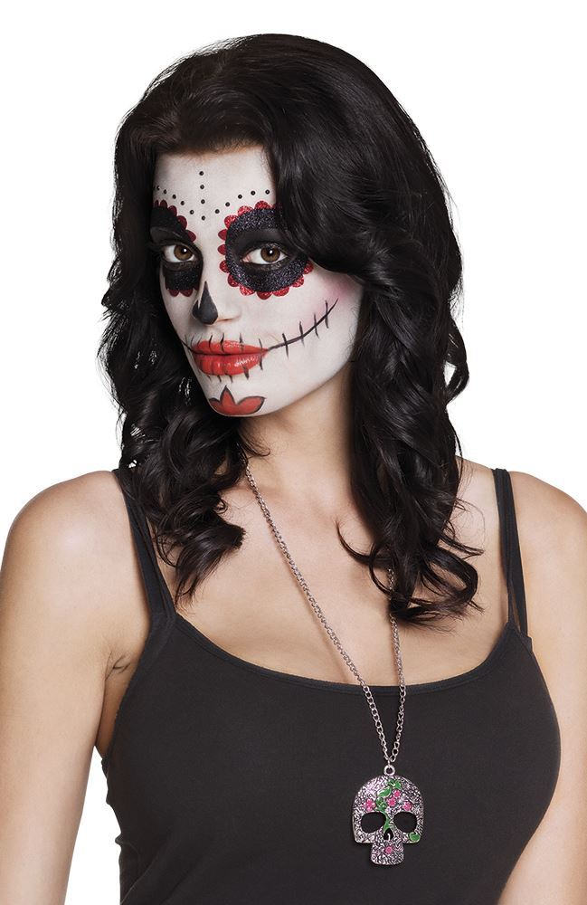 Day Of The Dead Skull Necklace Halloween Fancy Dress Costume Accessory