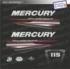 Adesivi motore marino fuoribordo mercury 115 cv four stroke EFI barca stickers 