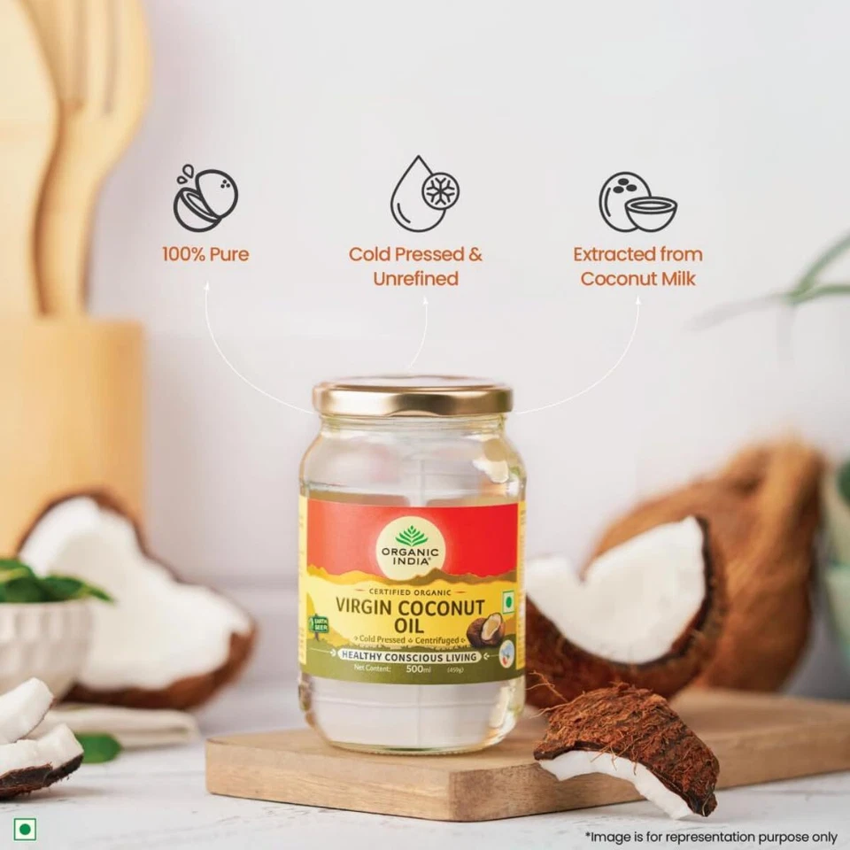 Organic India Virgin Coconut Oil 500ml - Image 2 of 4