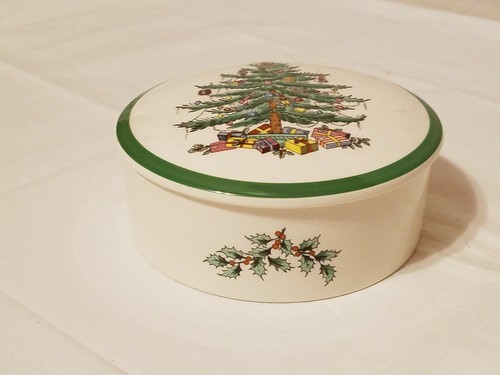 SPODE England Holiday Christmas Tree Theme Covered Dish - Picture 7 of 8