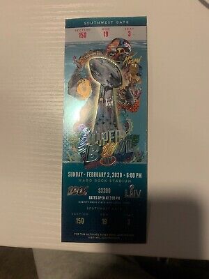 super bowl 54 ticket stub 2022 eBay