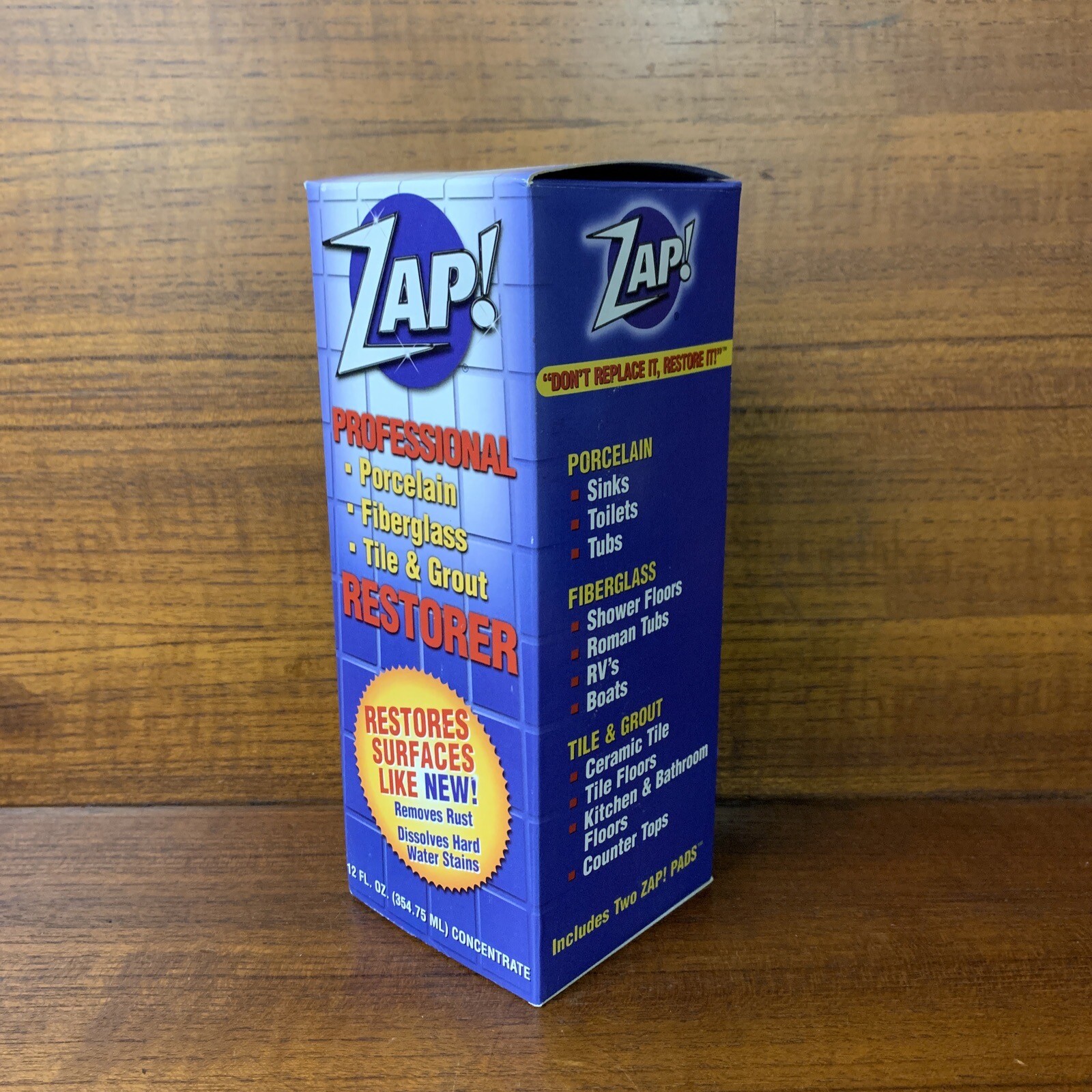 Zap Professional Restorer Cleaner Concentrate 12oz Tile Grout Porcelain