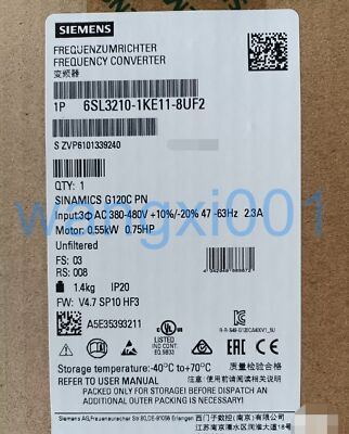 1PCS NEW Siemens frequency converter 6SL3210-1KE11-8UF2 FedEx DHL Fast delivery