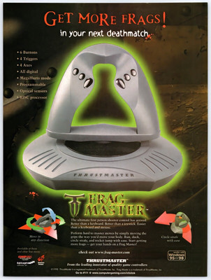 Vintage Print Ad 1998 Frag Master Thrustmaster PC FPS Original Promo Poster Art