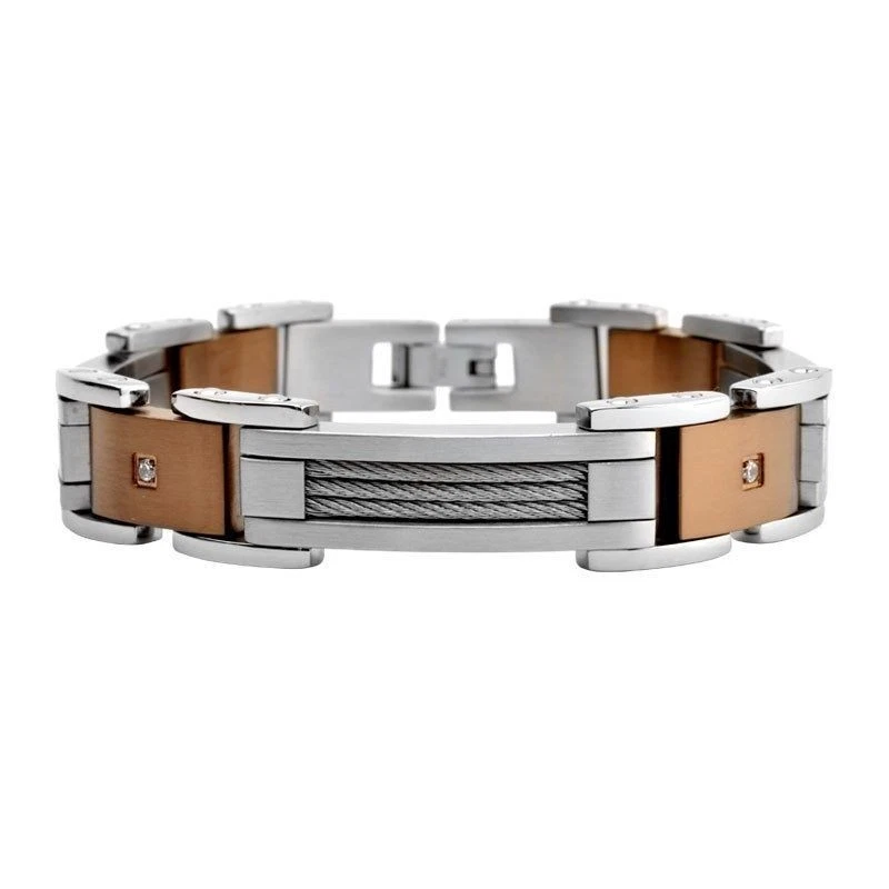 INOX, GOLD STAINLESS STEEL BRACELET, CAPPUCCINO, MODEL BR4128 - Изображение 3 из 4