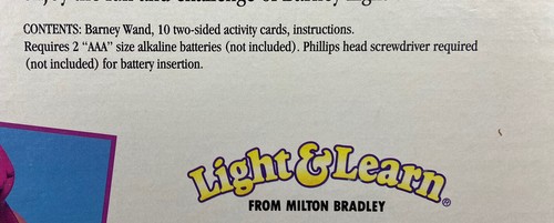 Vintage BARNEY LIGHT & LEARN passendes Spiel Milton Bradley vollständig FUNKTIONIERT! - Bild 5 von 19