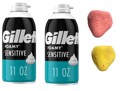 Gillete Shave Foam Sensitive+Eleganceinlife Multifrutti Bath Bombs Pack of 2