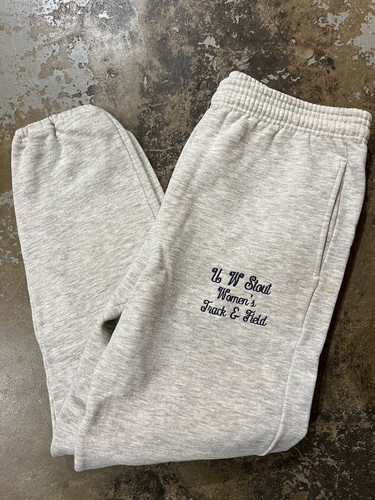 Vintage UW Stout womens track & field sweatpants medium dodger 70s 80s wisconsin
