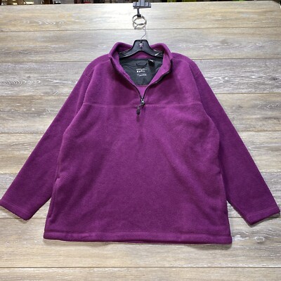 Purple Sweatshirt Size Large Prospirit Pullover, Pockets, 1/4 Zip Neck, Thermal