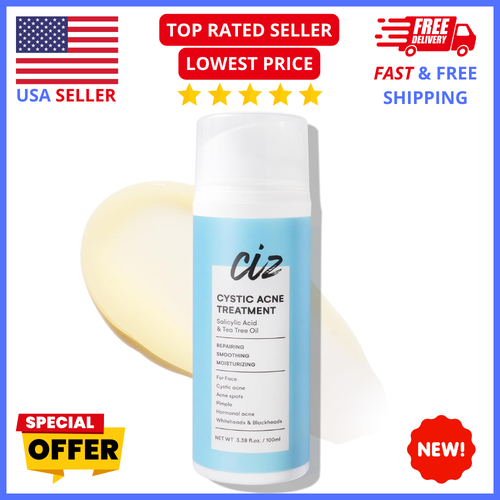 Cystic Acne Cream with Salicylic Acid - Facial Spot Treatment Hormonal & Pimples