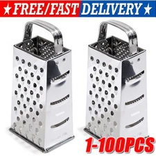 Kitchen Stainless Steel 4-Sided Box Food Grater Vegetable Cheese Slicer Shredder
