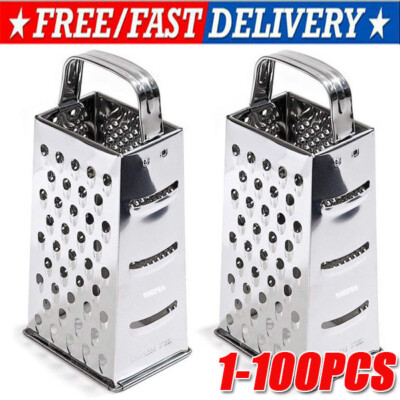 Kitchen Stainless Steel 4-Sided Box Food Grater Vegetable Cheese Slicer Shredder