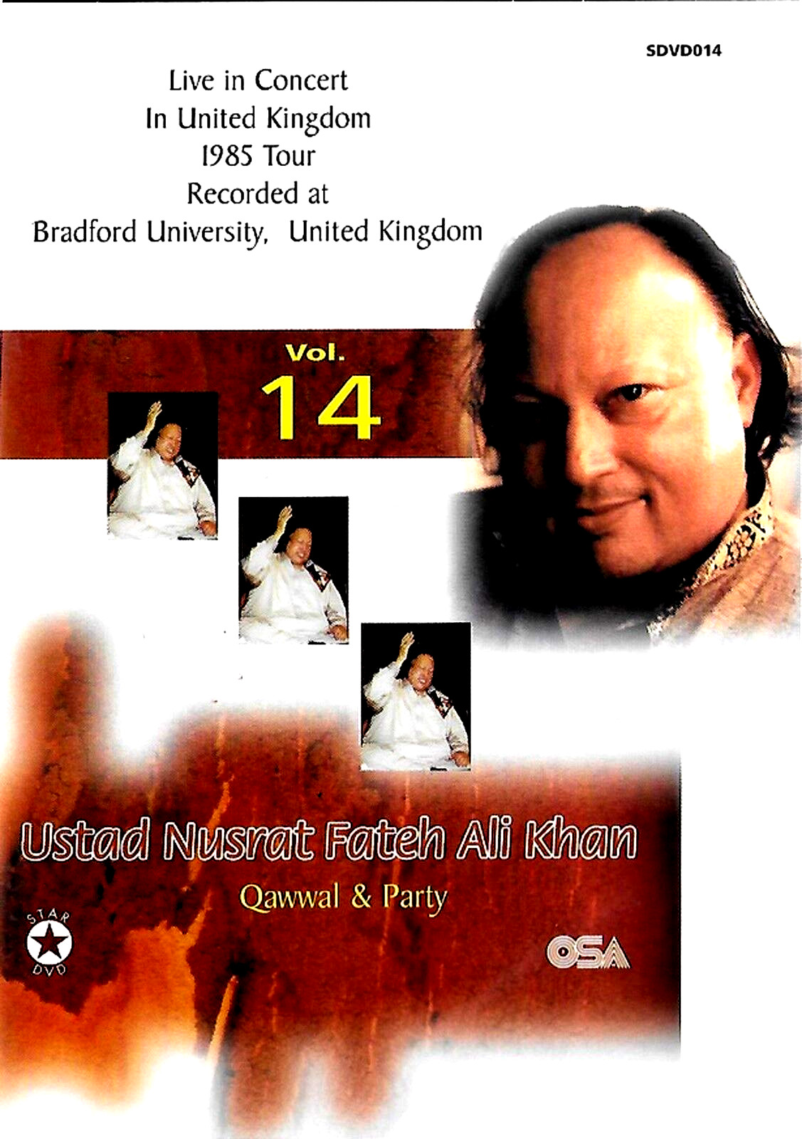 USTAD NUSRAT FATEH ALI KHAN - Vol 14 - LIVE IN CONCERAT BRADFORD UNIVERSITY 1985