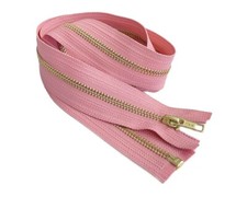 19 Inch 10 Metal Zipper YKK 5 Golden Brass Medium Weight Separating Made in USA