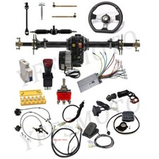 48V 1000W Differential Motor 30''Rear Axle Kit Gear Rack Go Kart ATV Front Wheel