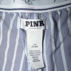PINK Victoria's Secret Women's Striped Sleep Shorts Blue White Button L — photo 3