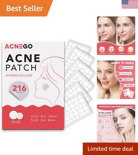 216 Hydrocolloid Pimple Patches - Overnight Acne Treatment for All Skin Types