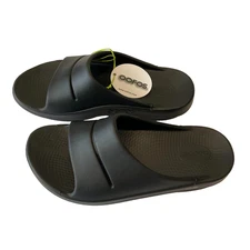Oofos Ooahh Slides Unixex Adult Size M10 W12 Black
