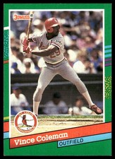 Vince Coleman 1991 Donruss #487 Cardinals MLB READ FREE SHIPPING AutographDen