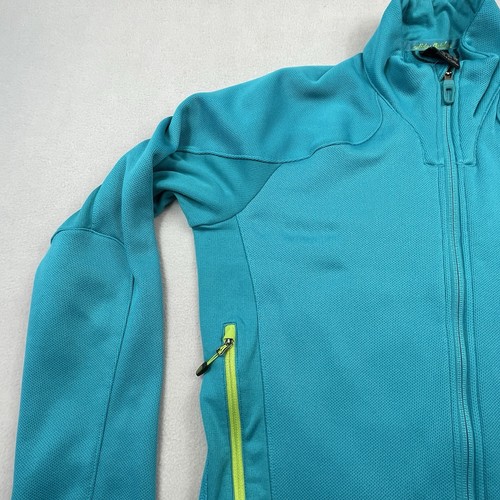 Adidas Outdoor Womens Running Track Jacket L Turquoise Blue Climawarm Fleece - Picture 15 of 24