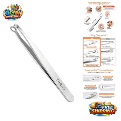 Multi-Functional Facial Hair Trimmer for Men & Women - Silver Stainless Steel