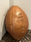Vintage Rugby Ball / Leather Handsewn Football  Antique Great Display — photo 2
