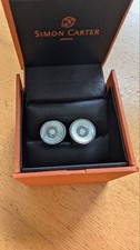 Simon Carter Cufflinks Button Round Sold as pictured No Case/K
