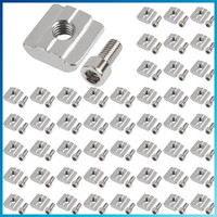 100 StüCk Nutensteine M6 Set T-Nutensteine + Innensechskantschrauben FüR