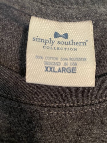 T-shirt Simply Southern donna 2xl grigia manica lunga camion rosso fienile country - Foto 8 di 9