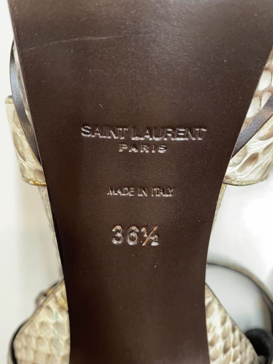 SAINT LAURENT Sandals 36.5 BEG Python - image 5
