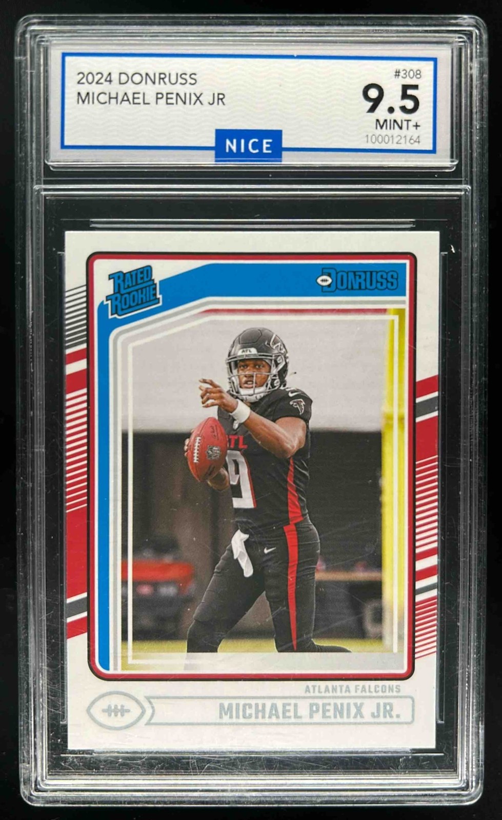 2024 Donruss Michael Penix Jr. Rated Rookie #308 Falcons NICE 9.5