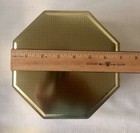 VTG GOLD METAL OCTAGON TIN BOX WITH LID -JEWELRY CANDY CARDS- 7 X 2.75” — photo 10