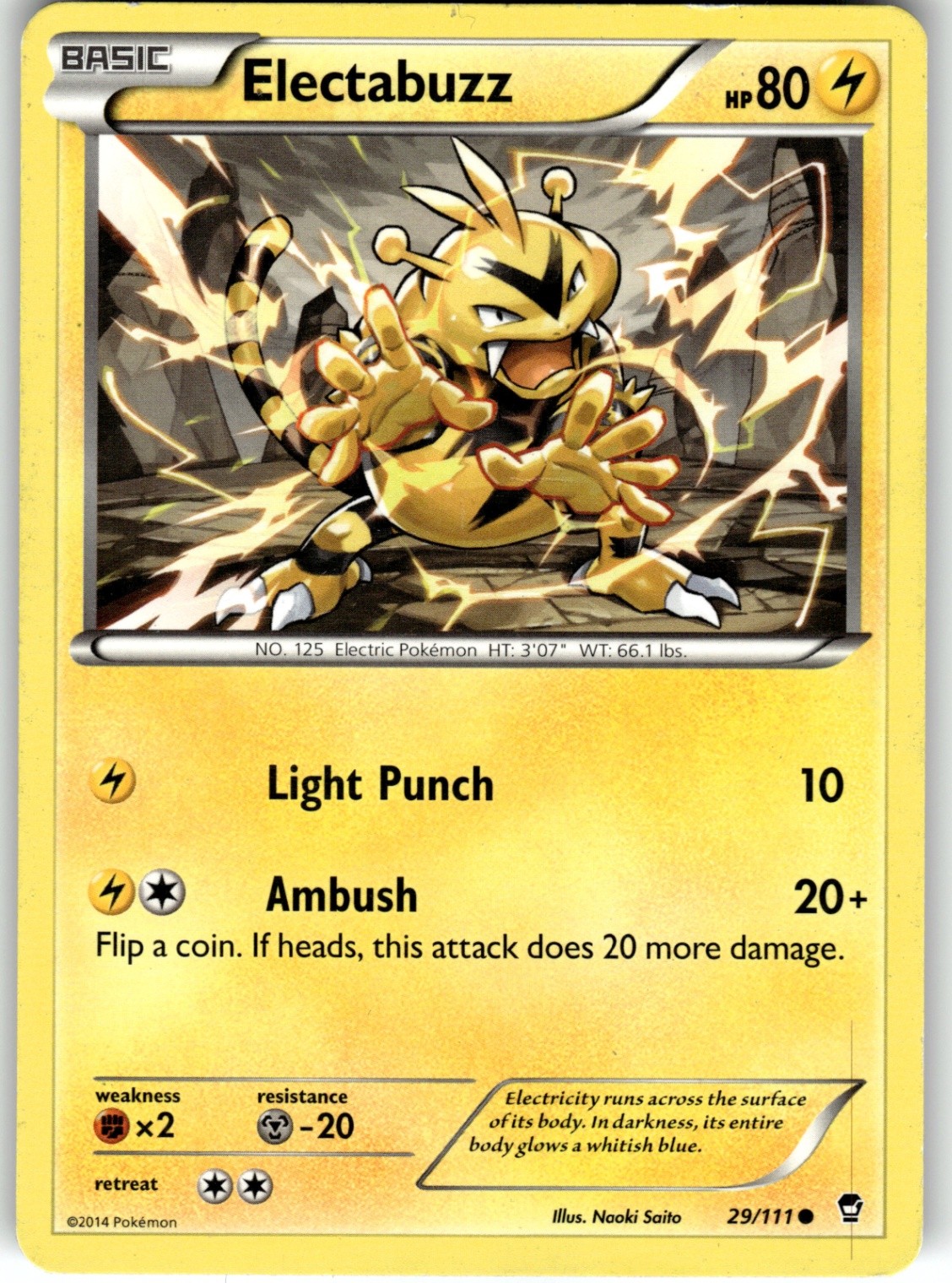 Electabuzz Common XY - Furious Fists 29/111 LP