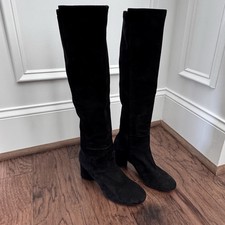 Stuart Weitzman Eloise Black Suede Knee High ...